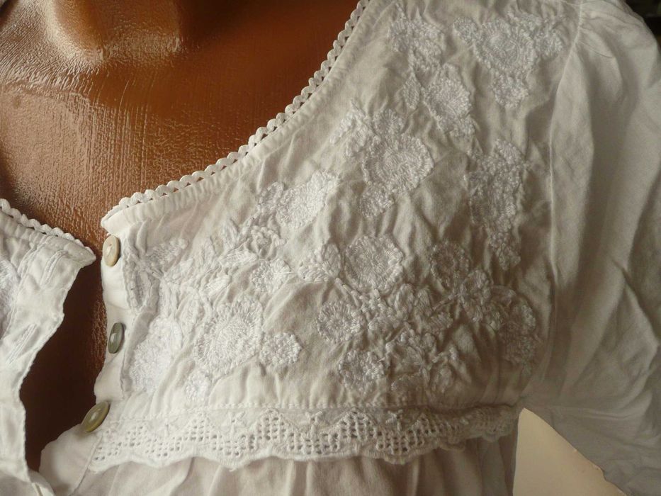 koszulka nocna bawełniana haftowana S/M