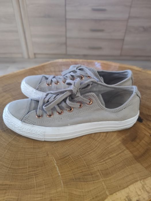 Trampki skórzane Converse szare r 37,5 nowe