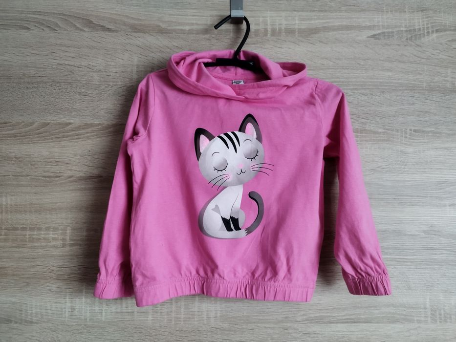 Bluza z kotkiem dla dziewczynki 3-4 lata