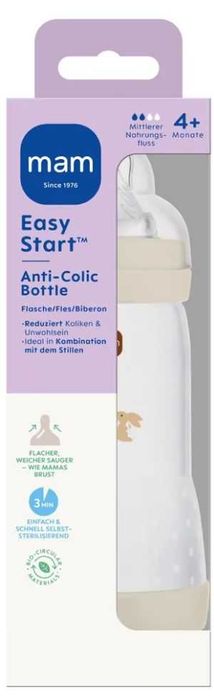 MAM EASY ANTI COLIC butelka antykolkowa dla dzieci 4M+ 320ML