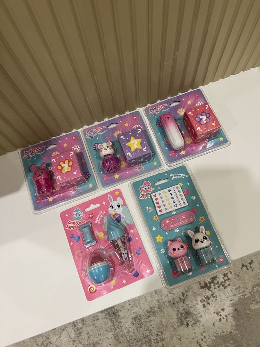 Набір косметики для дівчат, блиск для губ, лак для нігтів, Honey Bunny