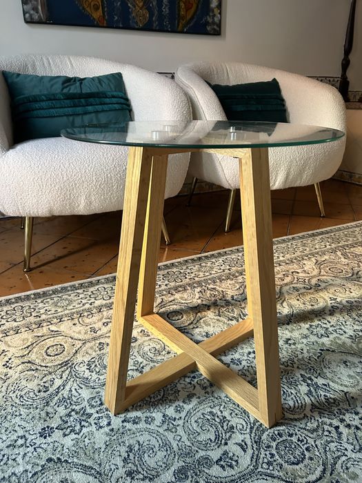 2 mesas conjunto - vidro