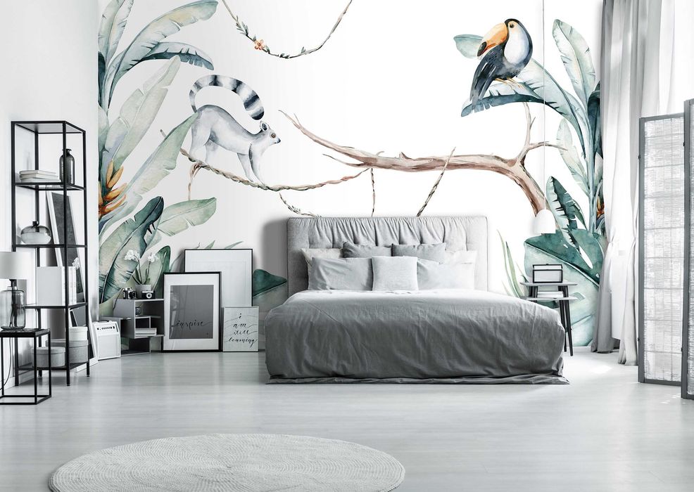 Fototapeta Las Tropikalny Natura Lemur 3D Twój Rozmiar + KLEJ