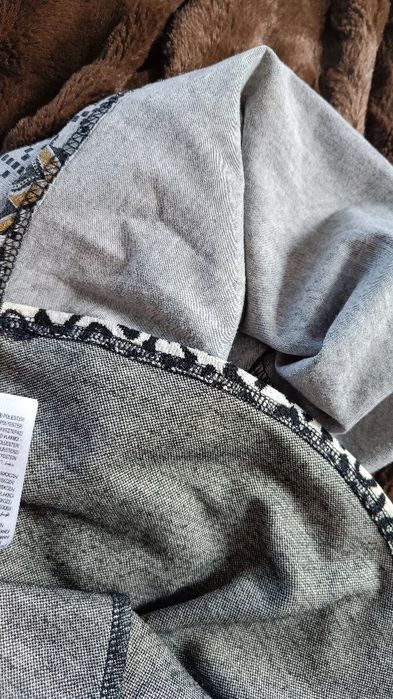 152 2x spódniczka dzianina dresowa szare wzory panterka