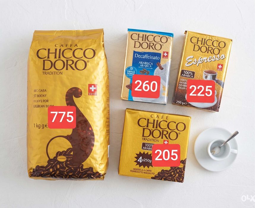 Швейцарська кава Chicco Doro (мелена та зерно) 100% арабіка Оригінал