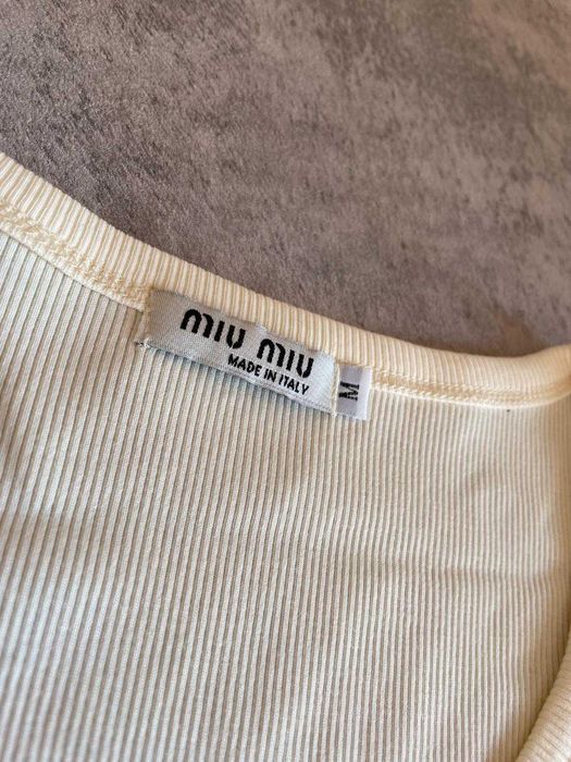 Top Miu Miu Mulher Preto