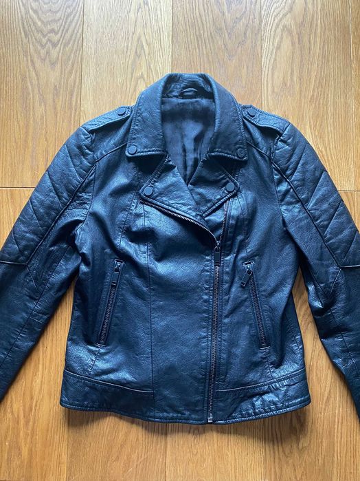 Kurtka skórzana Karl Lagerfeld czarna XL damska