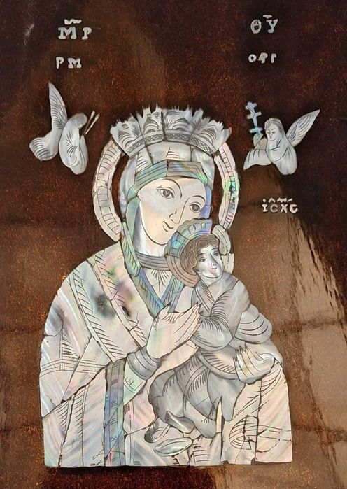 Placa de Nossa Senhora com o Menino