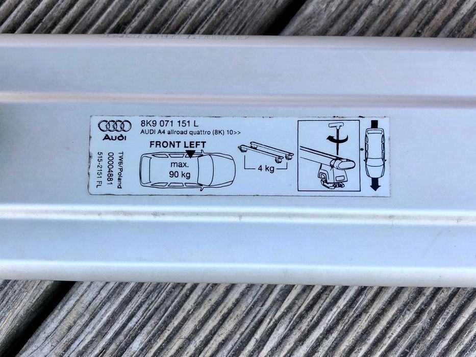 Oryginalny bagażnik dachowy do AUDI A4 Allroad lift