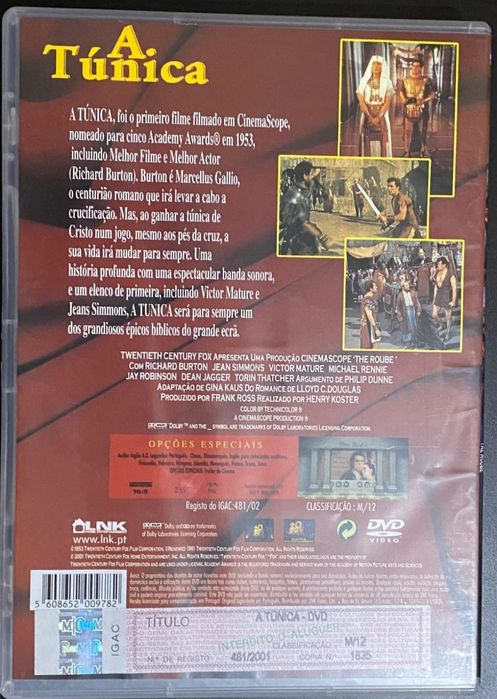 DVD a túnica     .
