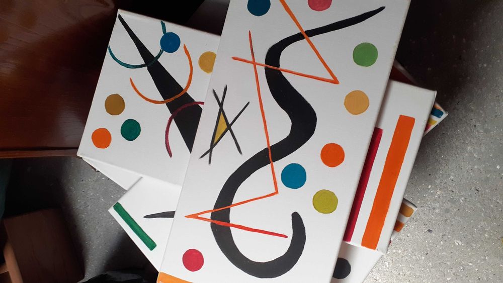 Telas pintadas a mão!