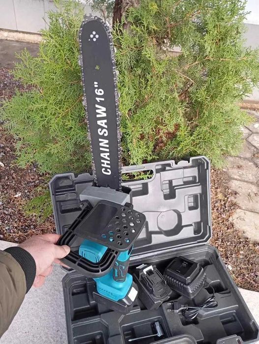 Аккумуляторная пила цепная makita 16 дюймов / 40см + 2 аккумулятора