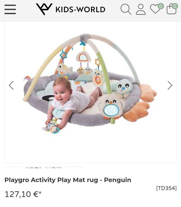 Tummy time gym playgro pingui.