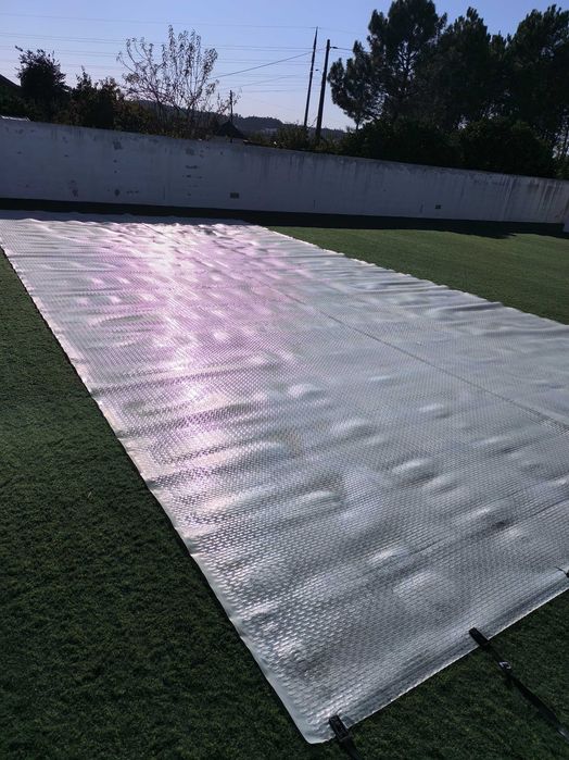 Cobertura de Piscina Termica + Enrolador em aço inox ( Como novo )