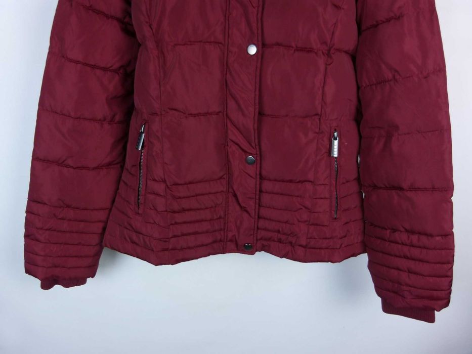 Elle lekko ocieplana pikowana kurtka bordo 12 / M