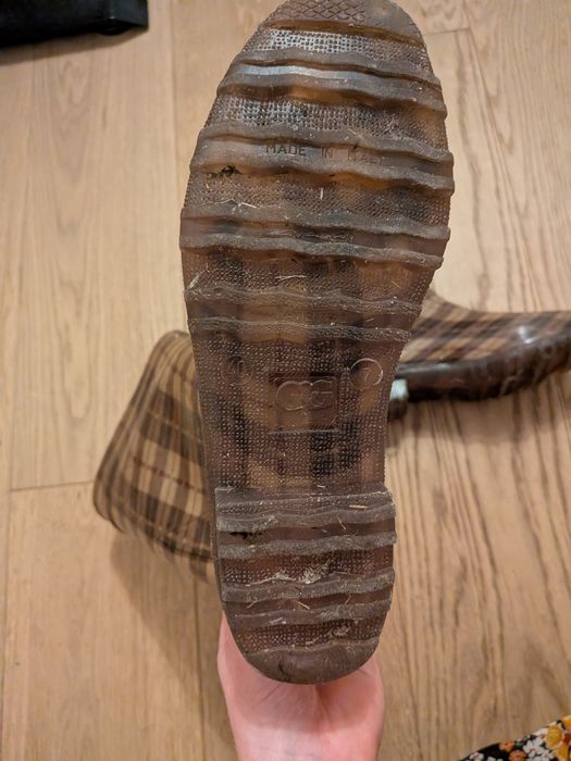Kalosze G&G 40 w kratkę w stylu Burberry