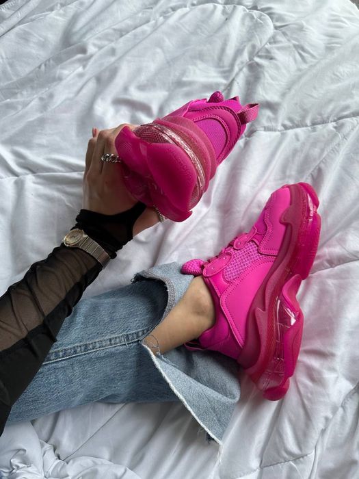 Buty Balenciaga Triple S clear sole pink