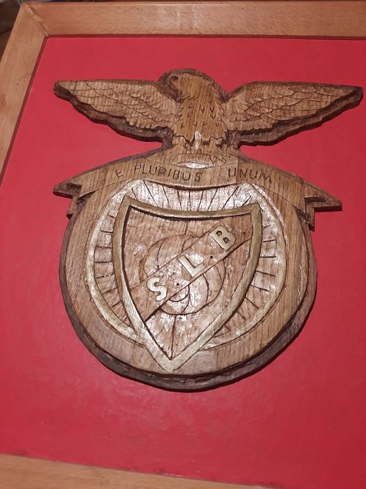 Quadro Benfica em madeira