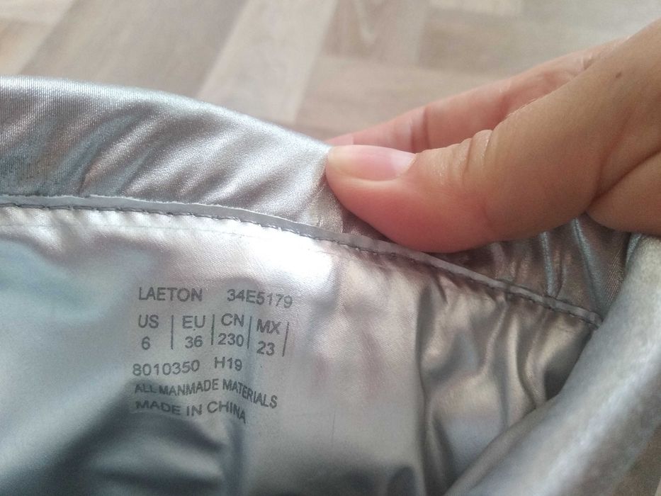 Ботинки, чоботи, сапоги Calvin Klein дутики 36 срібні