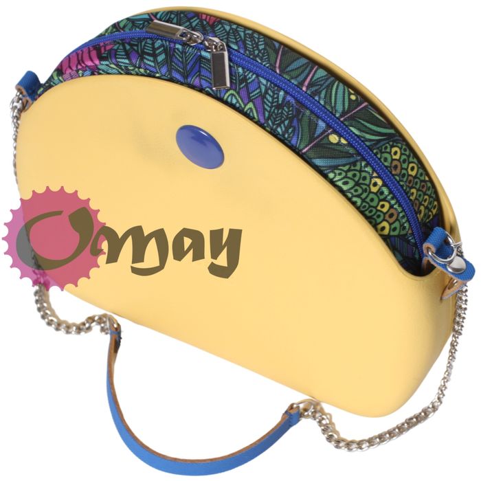 Chabrowy organizer OBAG MOON LIGHT pawie pióra 2 kieszenie wkład OMAY