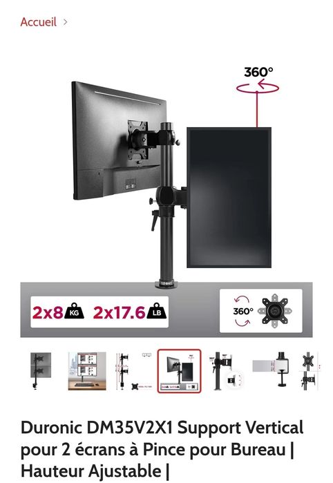 Suporte duplo para monitores