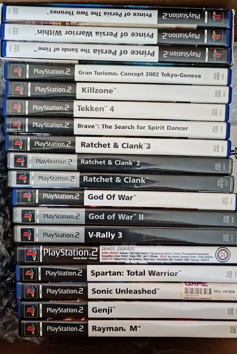 PS2 Slim + Comandos + 18 Jogos + Cartão Memória