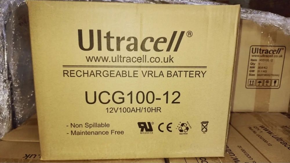 Акумулятор гелевий Ultracell UCG100-12 GEL 12V 100 Ah VRLA . Оригінал