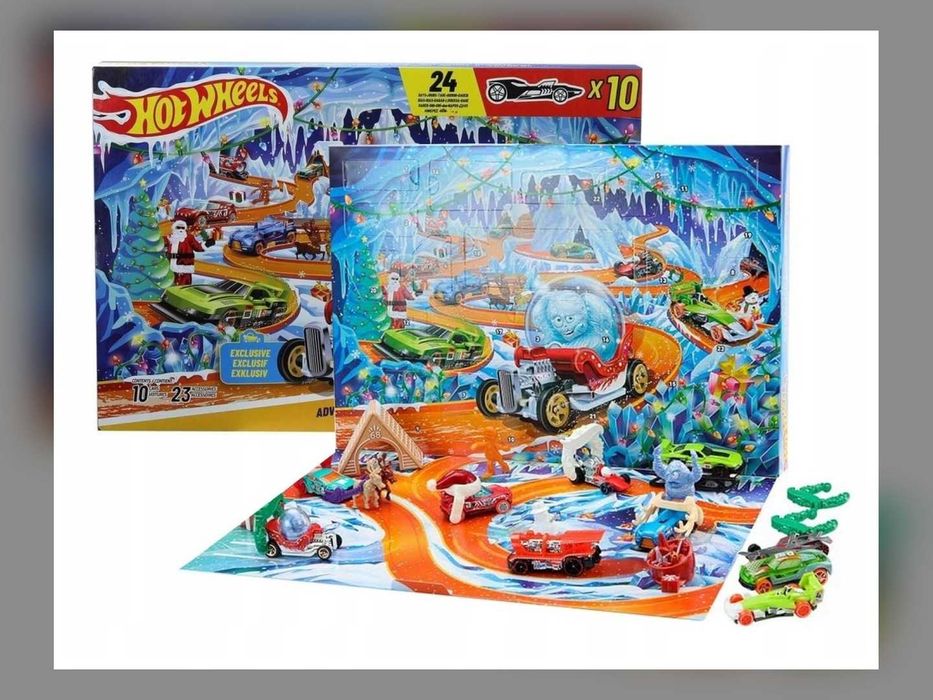 Hot Wheels Kalendarz Adwentowy 2026 10 aut i akcesoria