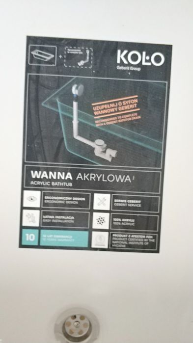 Прямокутна ванна Koło