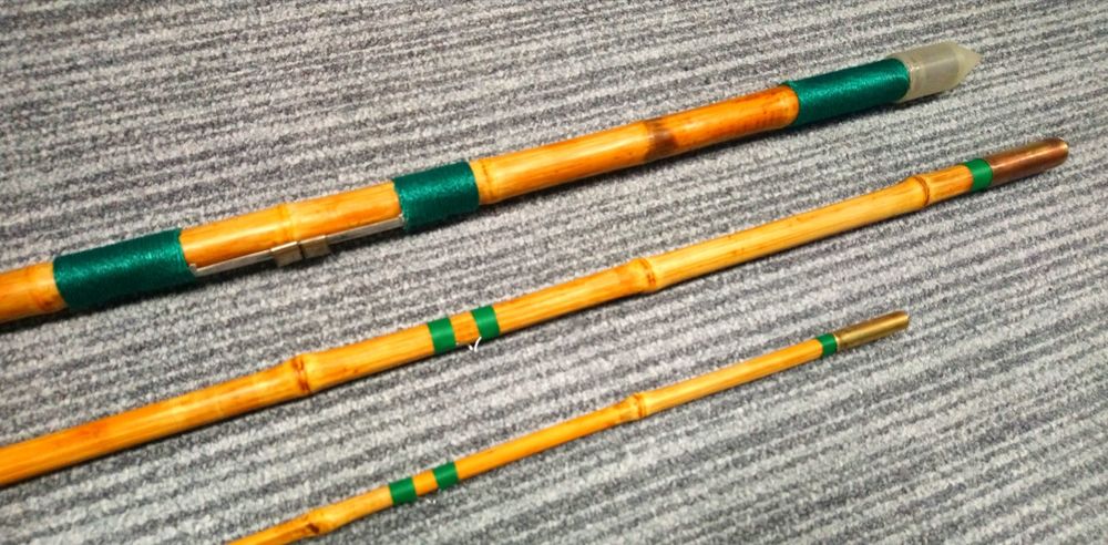 Przepiękna wędka bambusowa odnowiona trzy skladowa 390 cm