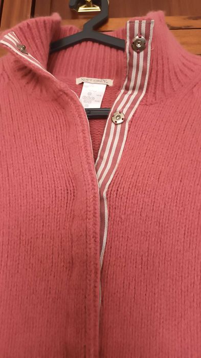 Casaco de lã em rosa