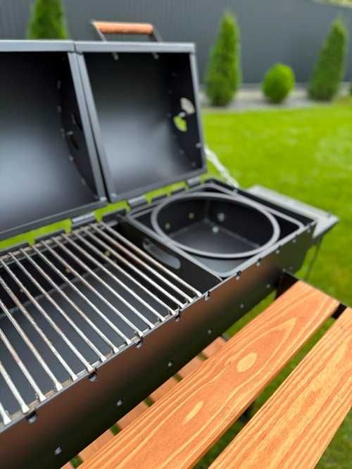 Мангал-барбекю з двома кришками - зручність і міцність в кожній деталі