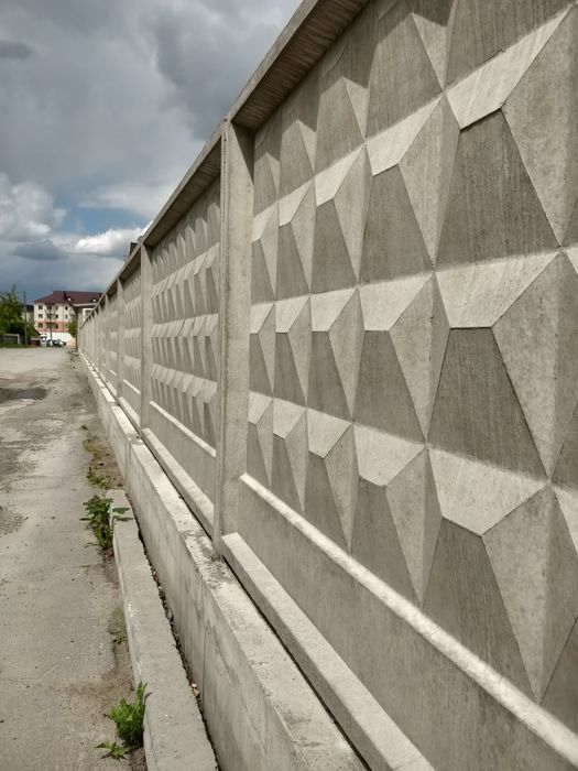 Забор, Забор Бетонный, Огорожа, Паркан, бетонний, Панелі Огорожі, П6ВК