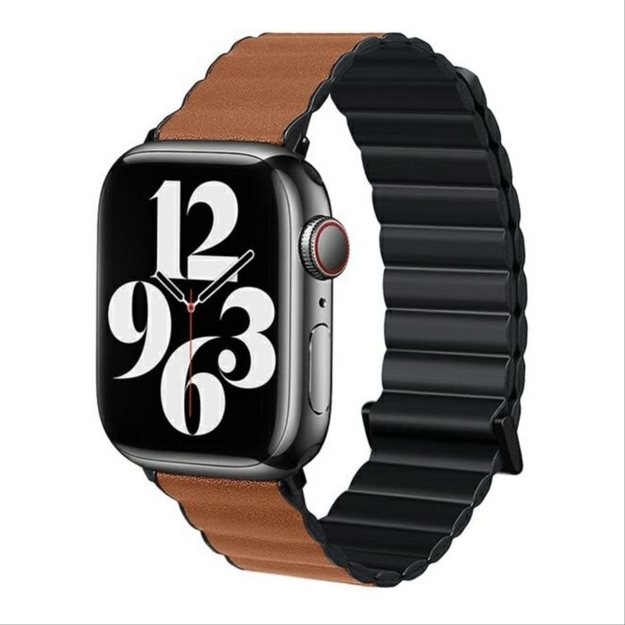 Pasek BELINE Magnetic Pro do Apple Watch Czarno-brązowy