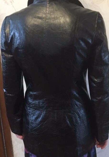 Кожаная куртка заводская Турция