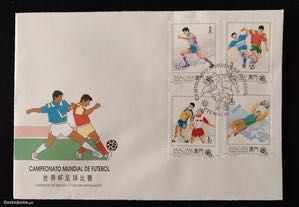 FDC - envelope do 1. dia - Campeonato Mundial Futebol - Macau - 1994