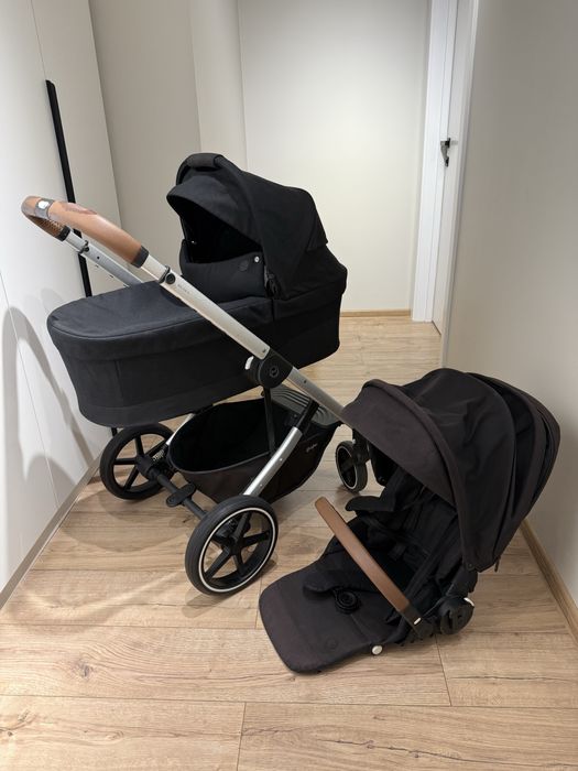Коляска Cybex Balios S Lux 2 в 1 чорна люлька та прогулка