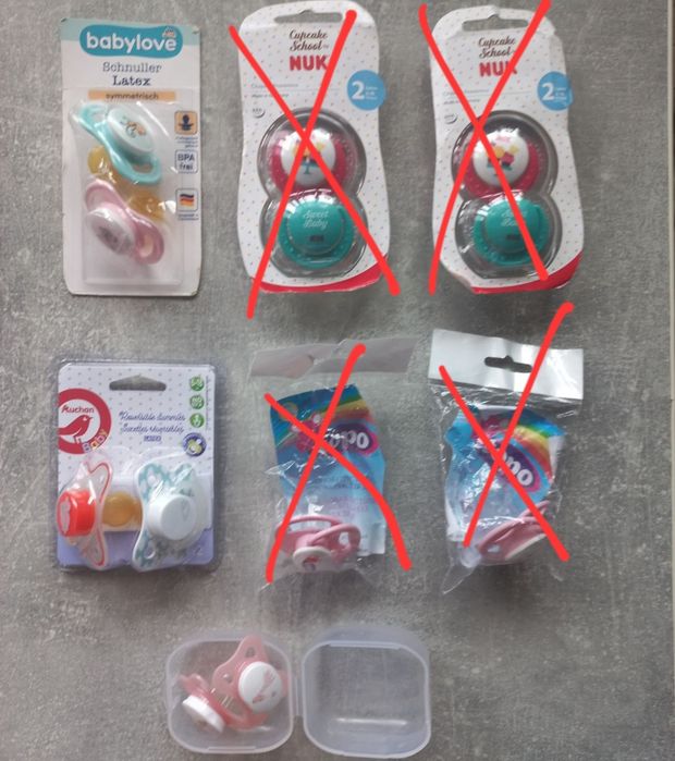 Дурники соски пустушки Babylove, Auchan,  Chicco