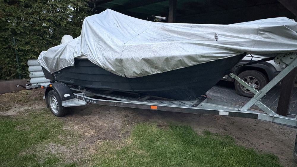 Łódka Romana 460 + silniki + przyczepa.