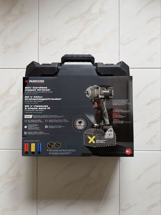 Chave de Impacto sem Fio Parkside Performance 20V 600Nm | NOVA