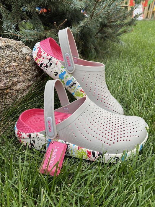 Кольорові крокси crocs literide клякс кроксы цветная подошва
