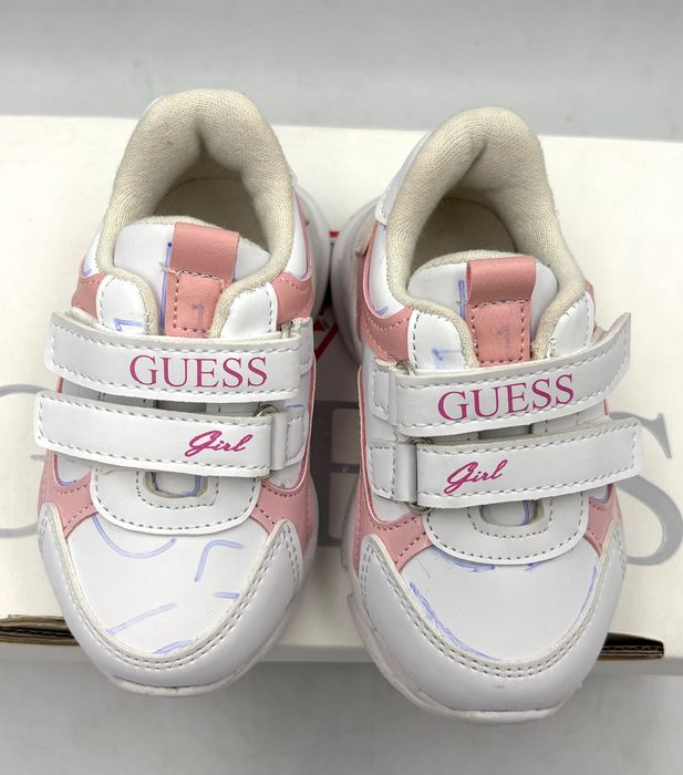‼️Nowe oryginalne buciki sneakersy dziecięce GUESS Noel białe 21 AZ222