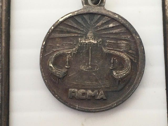 Prata Moldura Medalhas Antigo