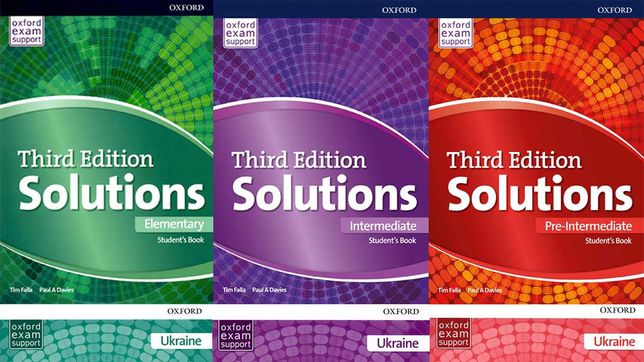 Elementary student s book ответы. Оксфорд solutions Elementary. Учебник английского solutions Elementary Oxford. Solutions 3rd Edition Upper Intermediate материалы. Solutions Elementary 3rd Edition Workbook.