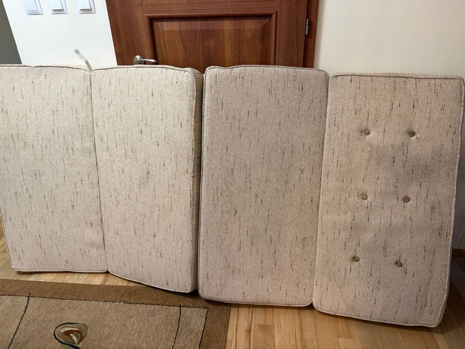 Kanapa rattanowa plus stolik szklany