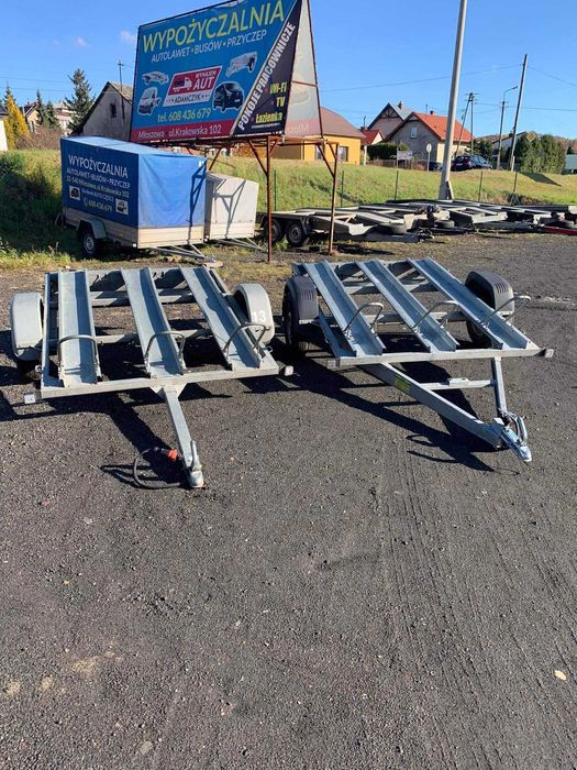Wypożyczalnia Wynajem Lawet Przyczep do 750 dmc Na motory itp.