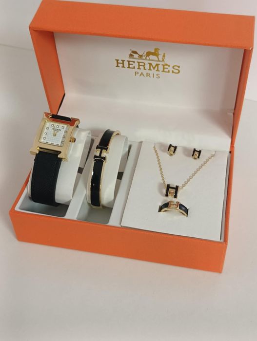 Damski zestaw biżuteria  Zegarek  Hermes