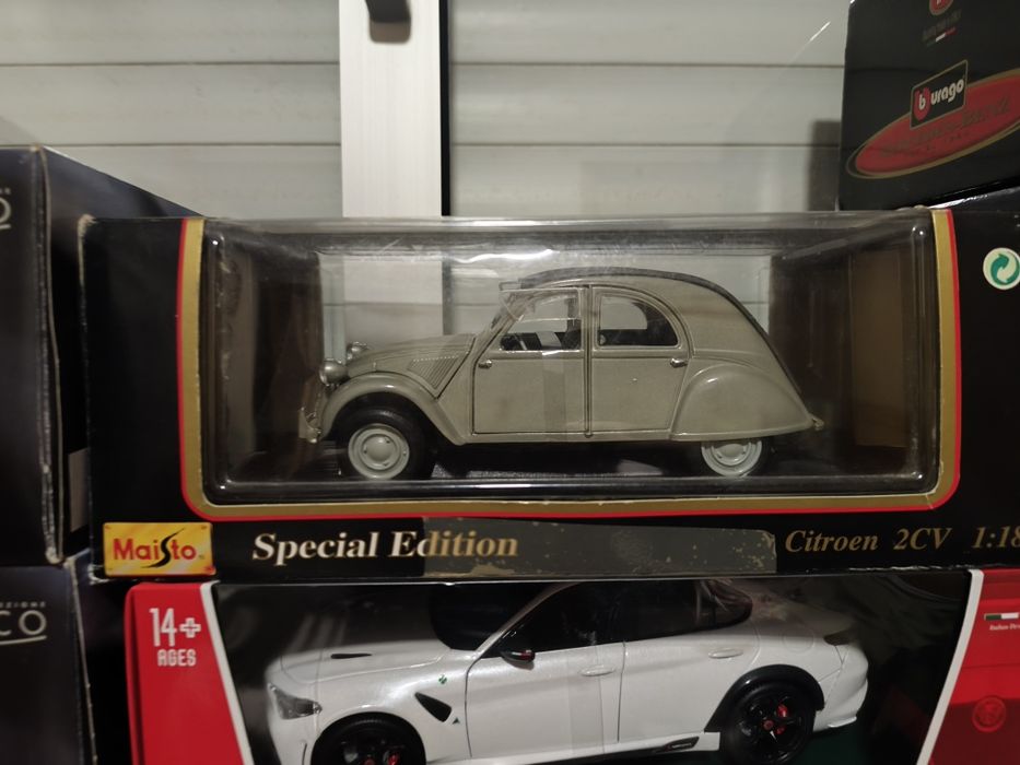 1/18 Citroen 2cv Maisto carro coleção miniatura