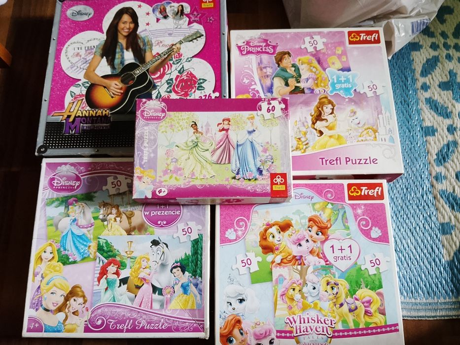 Zestaw puzzli trefl Disney Princess Hannah Montana i palace pets