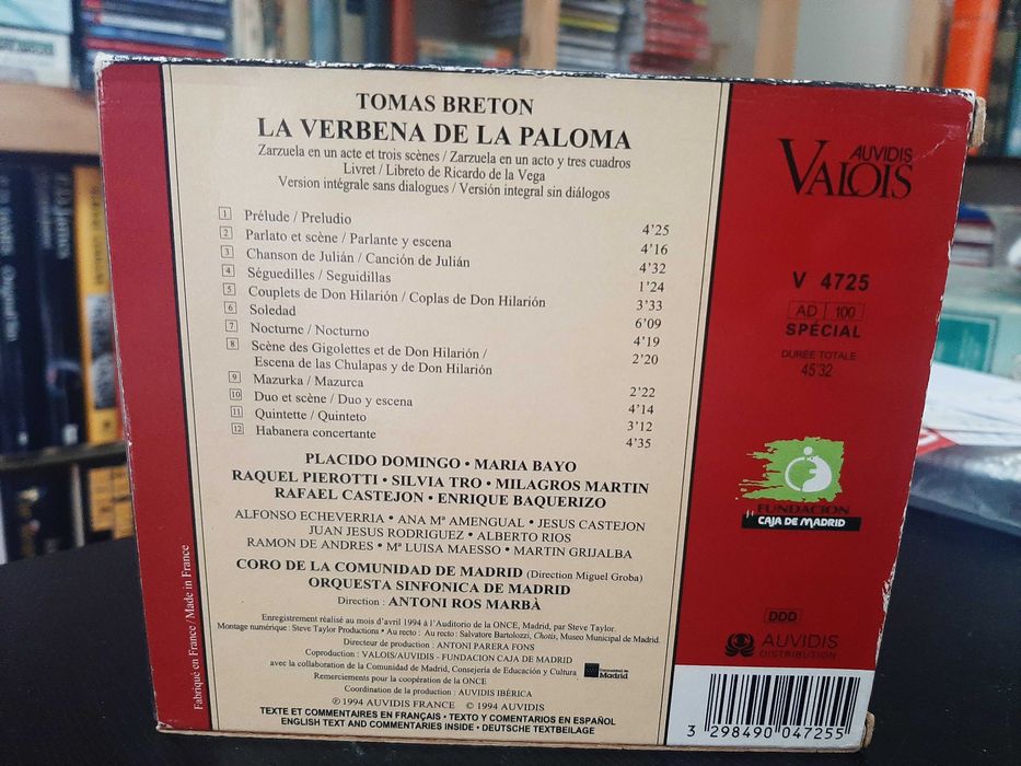 Tomás Bretón – La Verbena De La Paloma – Domingo – Antoni Ros Marbà